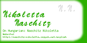 nikoletta naschitz business card